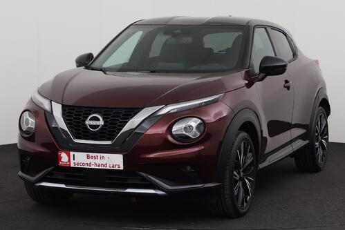 NISSAN Juke N-DESIGN 1.0L DIG-T 114 DCT MY23 + A/T + GPS + CAMERA + HALF/LEDER + PDC + CRUISE + ALU 19